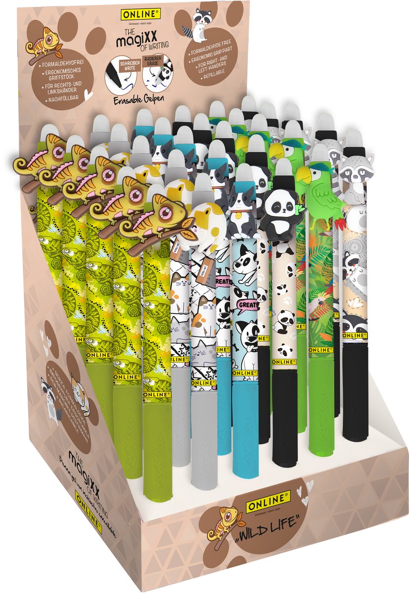 Gelschrijver online magixx fun wild life 0.7mm ass | 30 stuks